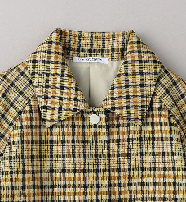BEAUTY&YOUTH UNITED ARROWS「ステンカラー チェックコート」|ステンカラーコート|
