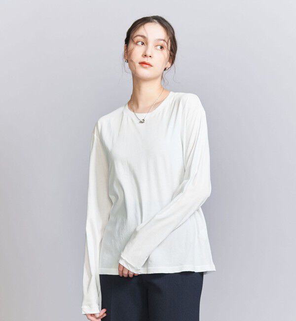 BEAUTY&YOUTH UNITED ARROWS「コットン ルーズ ロングスリーブ Tシャツ」|Tシャツ・カットソー|