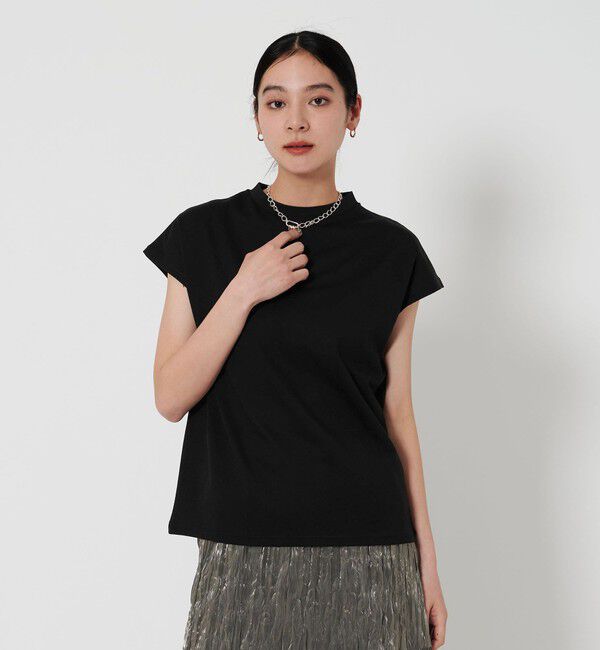 BEAUTY&YOUTH UNITED ARROWS「クルーネック フレンチスリーブ カットソー」|Tシャツ・カットソー|BLACK
