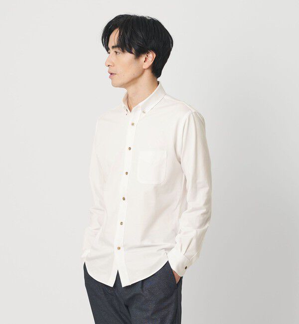 BEAUTY&YOUTH UNITED ARROWS「クイック ストレッチ シャンブレー ボタンダウン シャツ SLIM型 吸水速乾 」|シャツ・ブラウス|WHITE