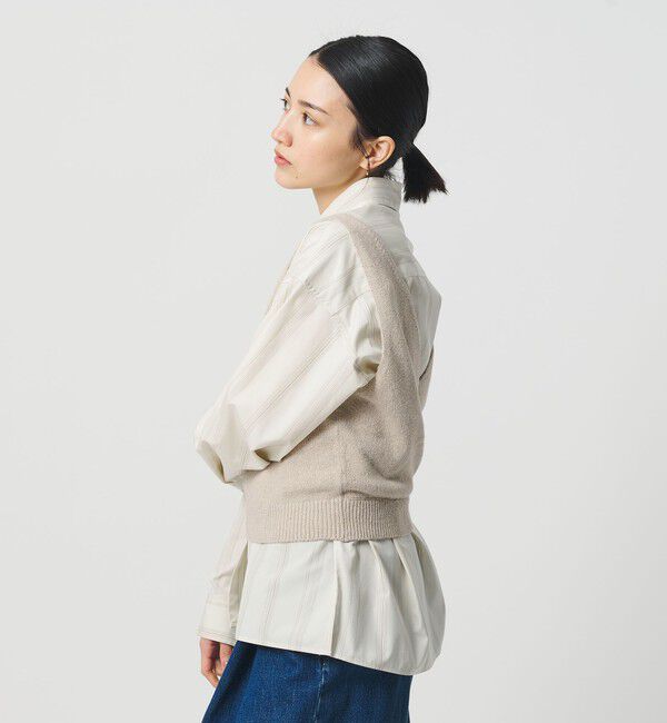 BEAUTY&YOUTH UNITED ARROWS「コットン麻ブレンド カシュクール 2WAYニットベスト  ウォッシャブル」|ベスト・ジレ|