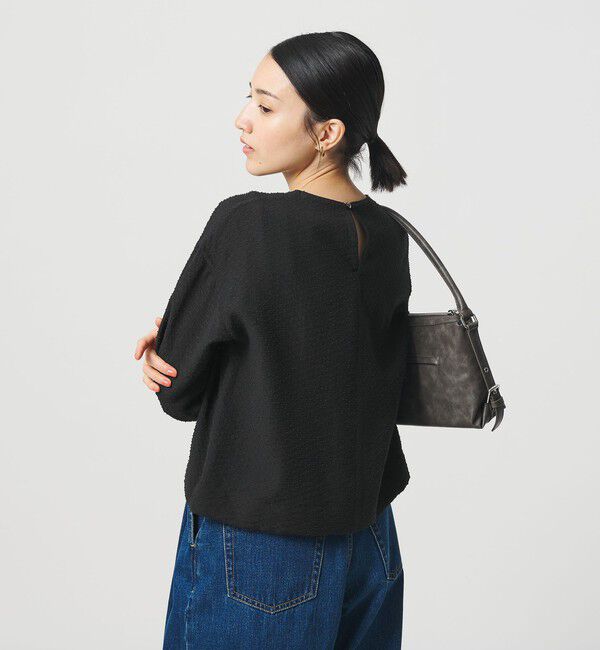 BEAUTY&YOUTH UNITED ARROWS「ピンドット シアージャガード ブラウス ウォッシャブル」|シャツ・ブラウス|BLACK