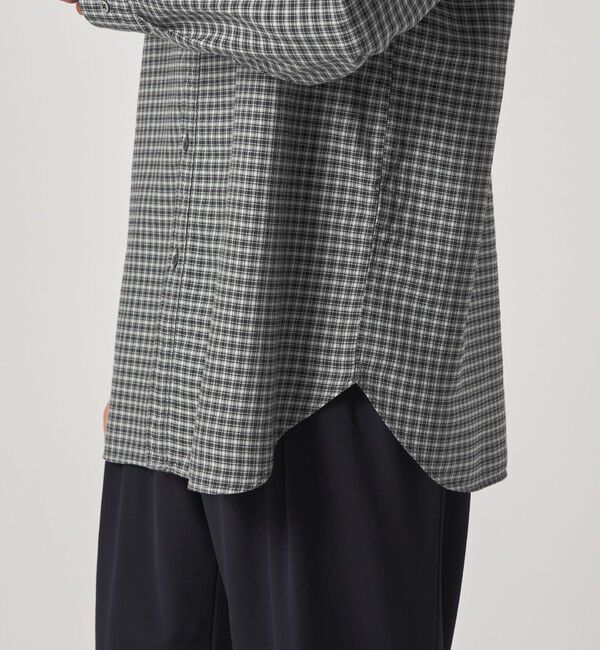 STEVEN ALAN「＜Steven Alan＞ ドレープ オックス チェック レギュラーカラー シャツ LOOSE」|シャツ・ブラウス|