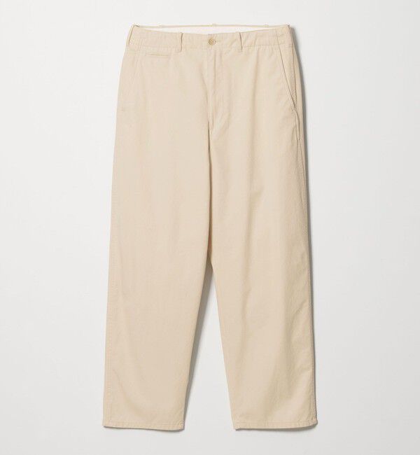 STEVEN ALAN「＜Steven Alan＞ ハイツイスト ツイル アーミー ノープリーツ トラウザーズ」|チノ|OFF WHITE