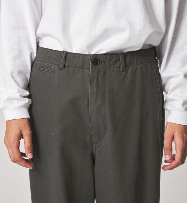 STEVEN ALAN「＜Steven Alan＞ ハイツイスト ツイル アーミー ノープリーツ トラウザーズ」|チノ|