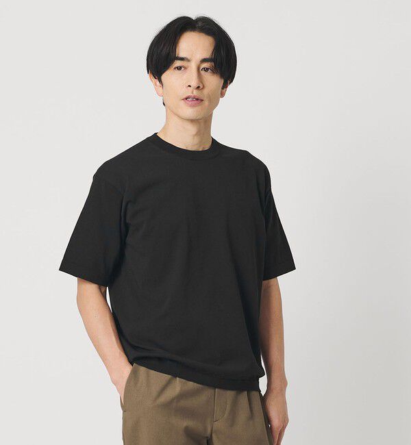 BEAUTY&YOUTH UNITED ARROWS「デオドラント ニットTシャツ 抗菌防臭 ウォッシャブル」|ニット・セーター|BLACK