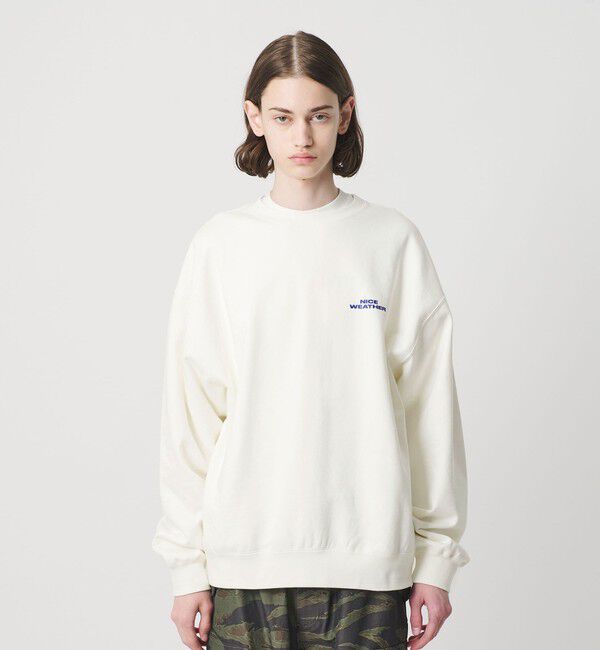 NICE WEATHER「＜NICE WEATHER＞ロゴ クルーネック スウェットプルオーバー」|Tシャツ・カットソー|