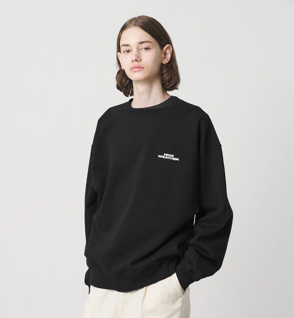 NICE WEATHER「＜NICE WEATHER＞ロゴ クルーネック スウェットプルオーバー」|Tシャツ・カットソー|