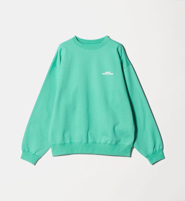 NICE WEATHER「＜NICE WEATHER＞ロゴ クルーネック スウェットプルオーバー」|Tシャツ・カットソー|TURQUOISE