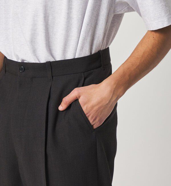 STEVEN ALAN「＜Steven Alan＞ P/LN アウト ワンプリーツ スラックス」|スラックス|