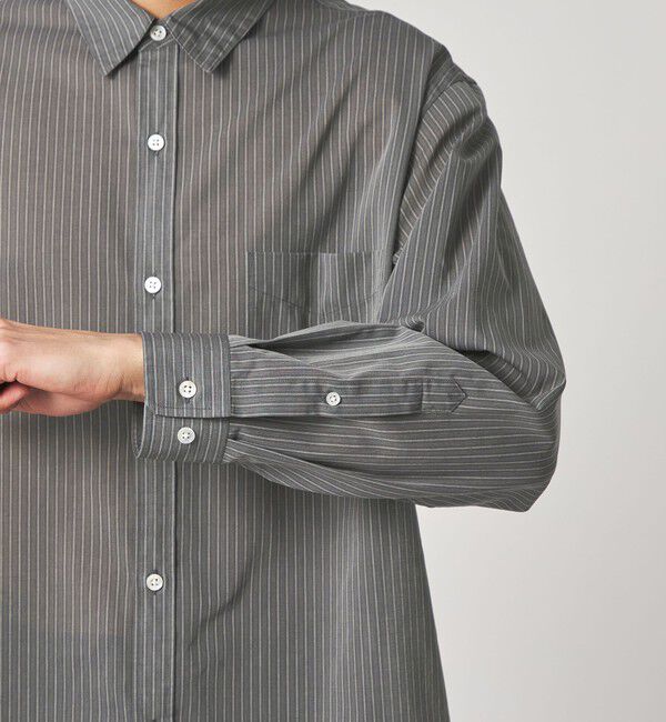 STEVEN ALAN「＜Steven Alan＞ 100 ガスボイル ストライプ レギュラーカラー シャツ LOOSE」|シャツ・ブラウス|