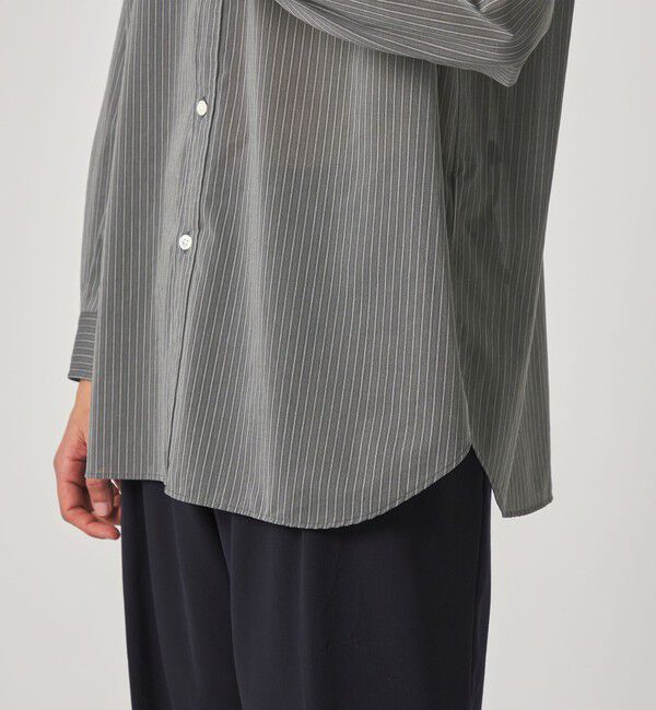 STEVEN ALAN「＜Steven Alan＞ 100 ガスボイル ストライプ レギュラーカラー シャツ LOOSE」|シャツ・ブラウス|