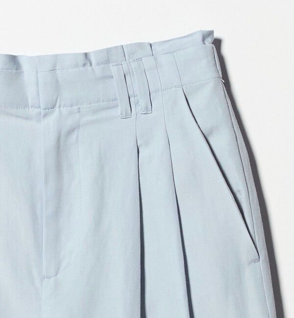 BEAUTY&YOUTH UNITED ARROWS「麻ブレンド バックゴム タック ワイドパンツ」|チノ|