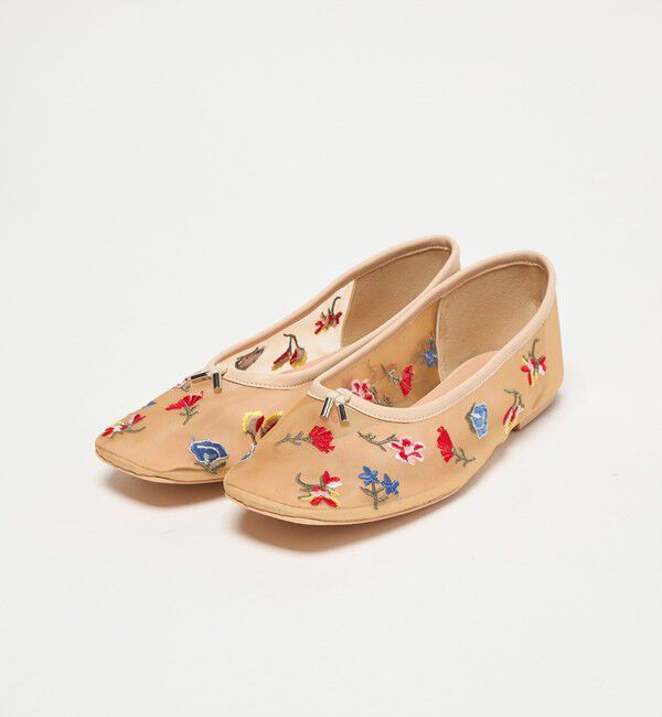 BEAUTY&YOUTH UNITED ARROWS「チュール フラワー エンブロイダリー バレエシューズ」|バレエシューズ|