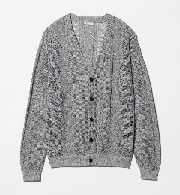 BEAUTY&YOUTH UNITED ARROWS「アイレットパターン シアー カーディガン 」|カーディガン|