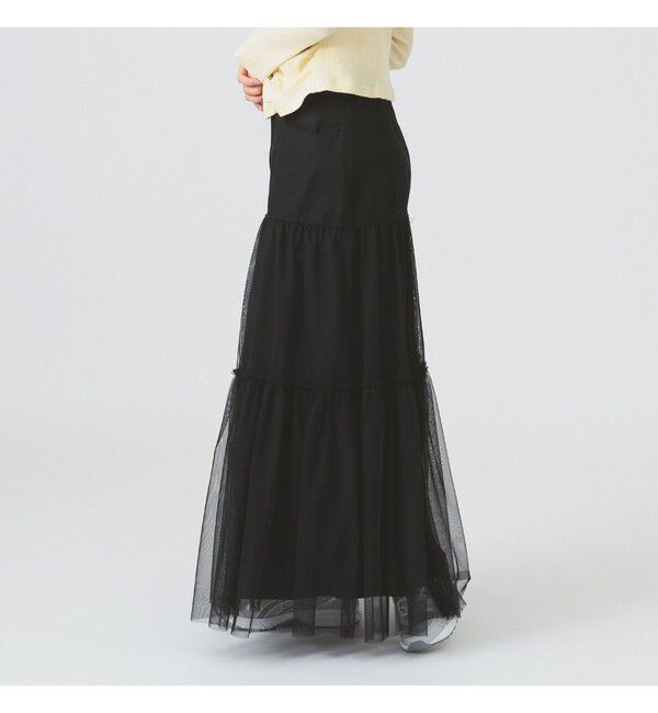 Ray BEAMS 「チュール キリカエ ティアード スカート」|スカート|