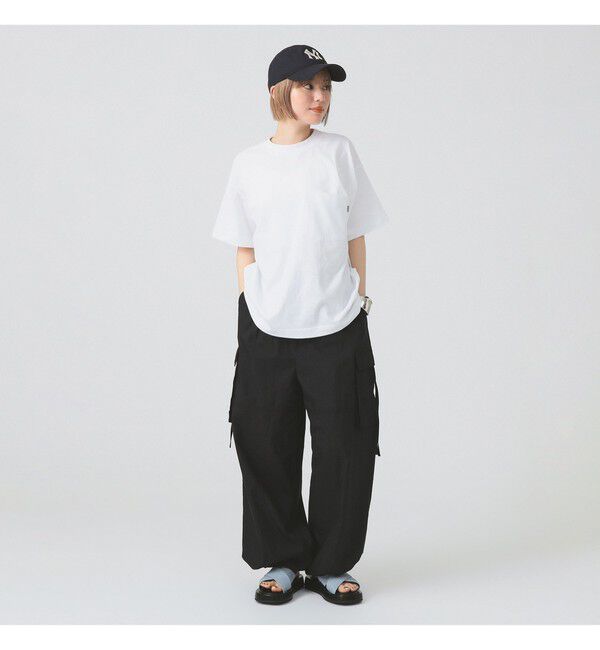Ray BEAMS 「ストラップ カーゴ ワイド パンツ」|チノ|