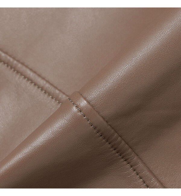 Demi-Luxe BEAMS 「マット シープスキン ノーカラー ライダース ブルゾン」|ブルゾン・スタジャン|