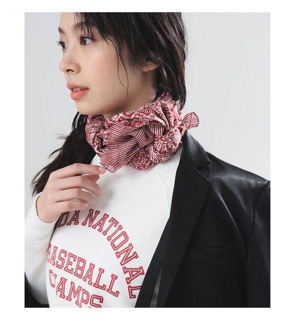 Demi-Luxe BEAMS 「AK+1 / コットンシルク スカーフ」|ストール|