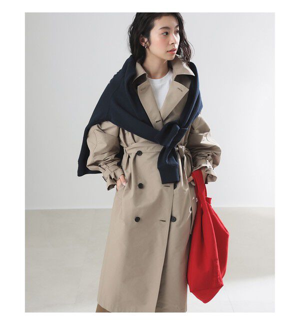 Demi-Luxe BEAMS 「AK+1 / ドルマンスリーブ風 トレンチコート」|ダッフルコート|
