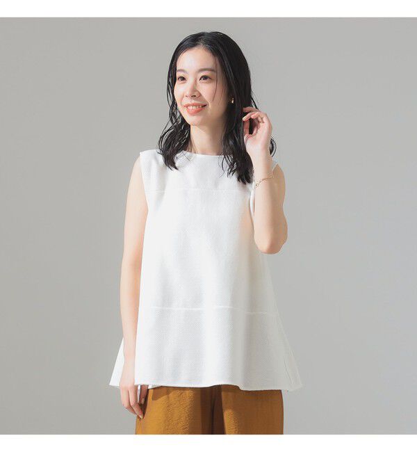 Demi-Luxe BEAMS 「ラッセルメッシュ ノースリーブ プルオーバー」|Tシャツ・カットソー|OFF_WHITE