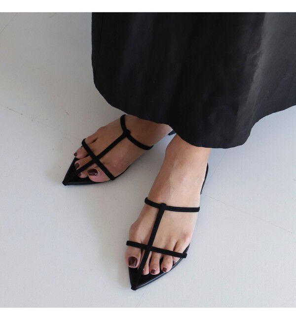 Demi-Luxe BEAMS 「ポインテッド ヌードサンダル .M」|サンダル|BLACK