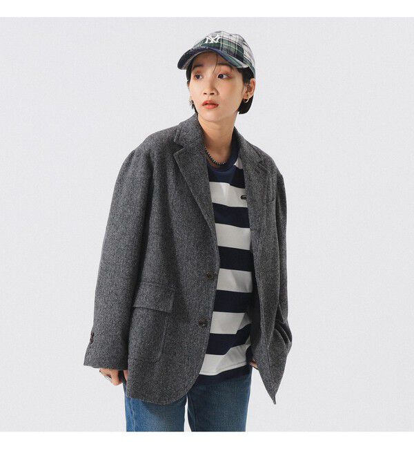BEAMSBOY「ツイード スリーボタン ビッグジャケット」|テーラードジャケット|
