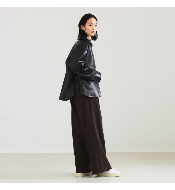 Demi-Luxe BEAMS 「フェイクレザー シャツジャケット」|ダッフルコート|