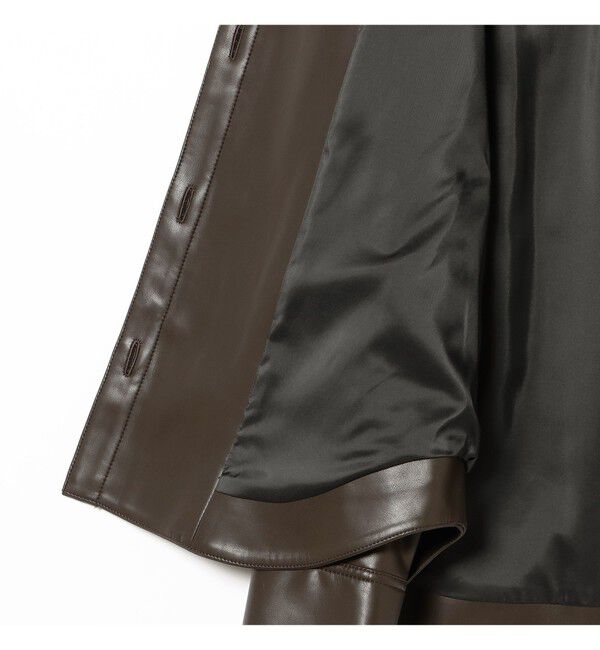 Demi-Luxe BEAMS 「フェイクレザー シャツジャケット」|ダッフルコート|