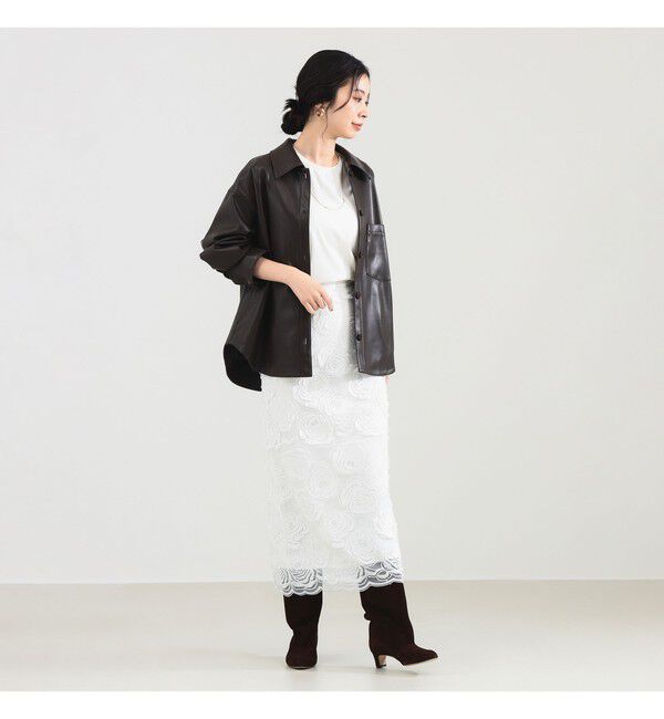 Demi-Luxe BEAMS 「フェイクレザー シャツジャケット」|ダッフルコート|