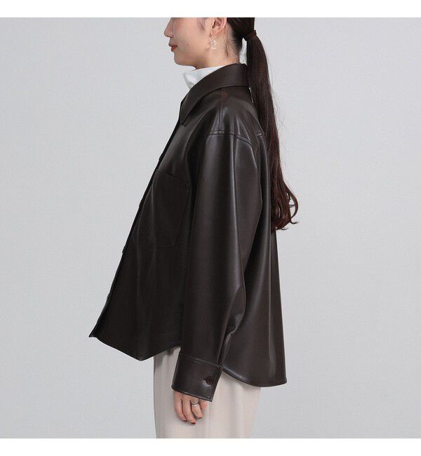 Demi-Luxe BEAMS 「フェイクレザー シャツジャケット」|ダッフルコート|