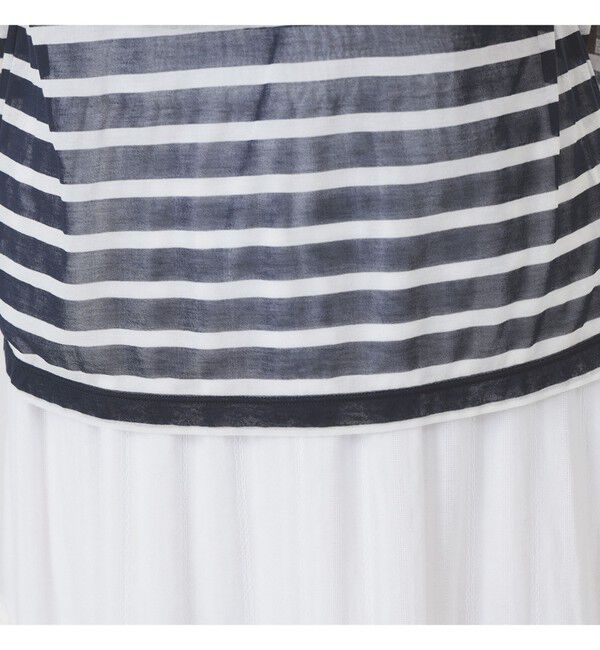 Ray BEAMS 「ORCIVAL / シースルー ボーダー ロングスリーブ カットソー」|Tシャツ・カットソー|