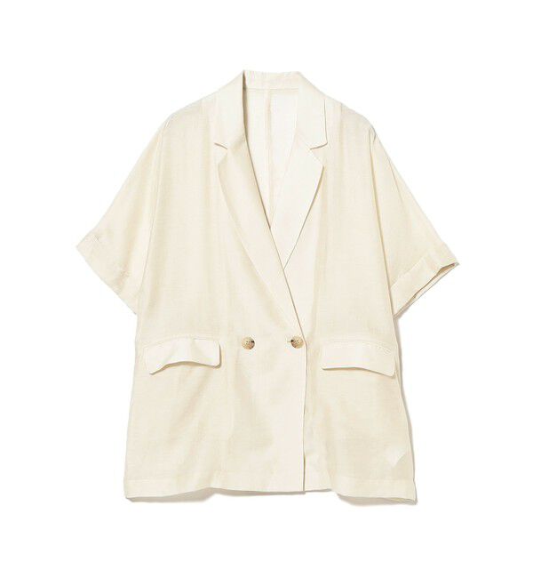 Ray BEAMS 「リンクル ドルマン 2ボタン ダブル ジャケット」|ベスト・ジレ|OFF_WHITE