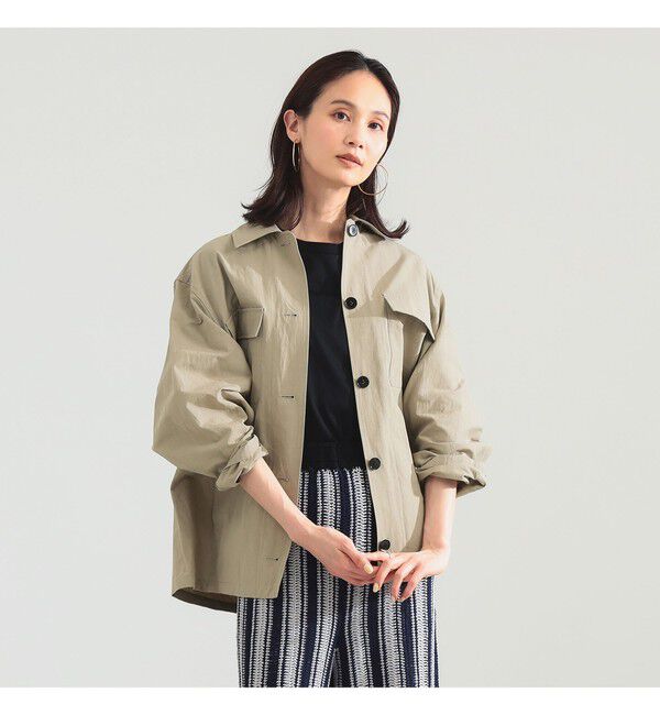 Demi-Luxe BEAMS 「ナチュラル ワッシャー ブルゾン」|ブルゾン・スタジャン|BEIGE