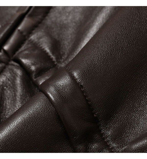 BEAMS「ユーズド加工 レザー ショートブルゾン」|ブルゾン・スタジャン|