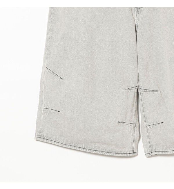 BEAMS「5ポケット クウォーターレングス ワイドデニム」|デニム|