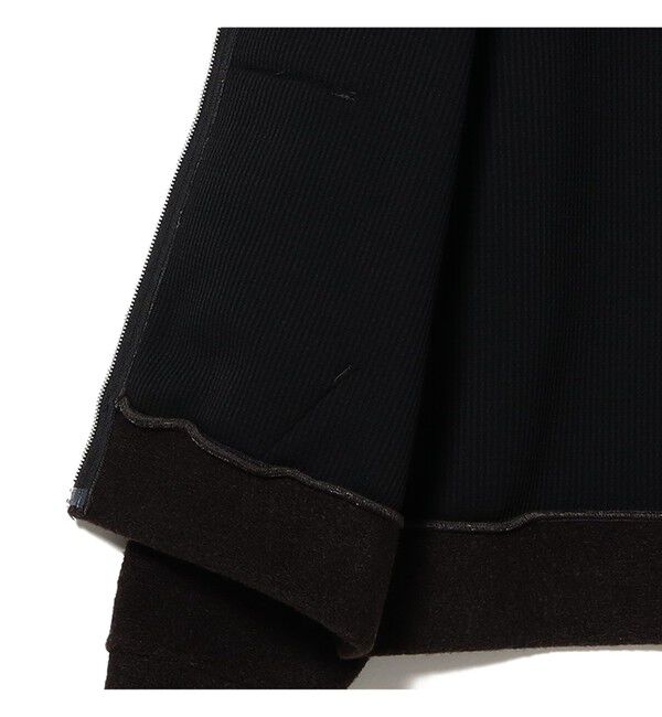 BEAMS「ワイドショートフィット スライバー フルジップ フーディ」|ブルゾン・スタジャン|