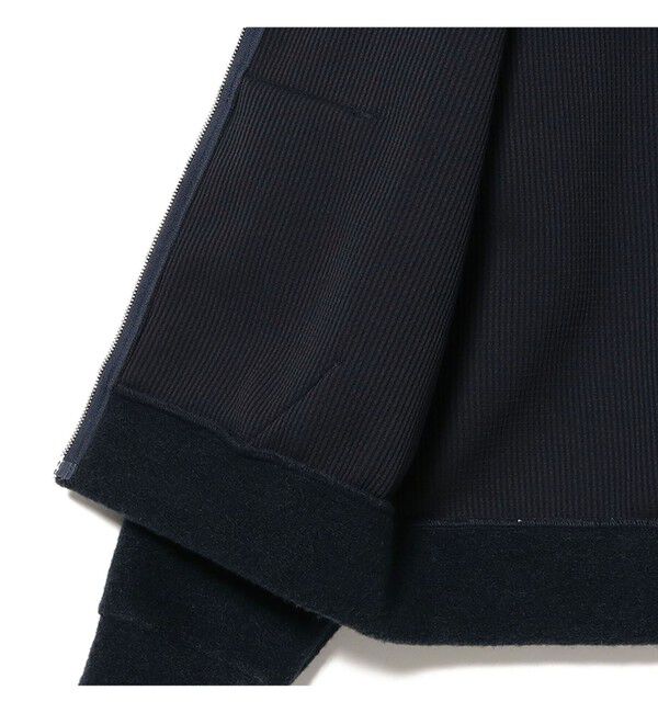 BEAMS「ワイドショートフィット スライバー フルジップ フーディ」|ブルゾン・スタジャン|