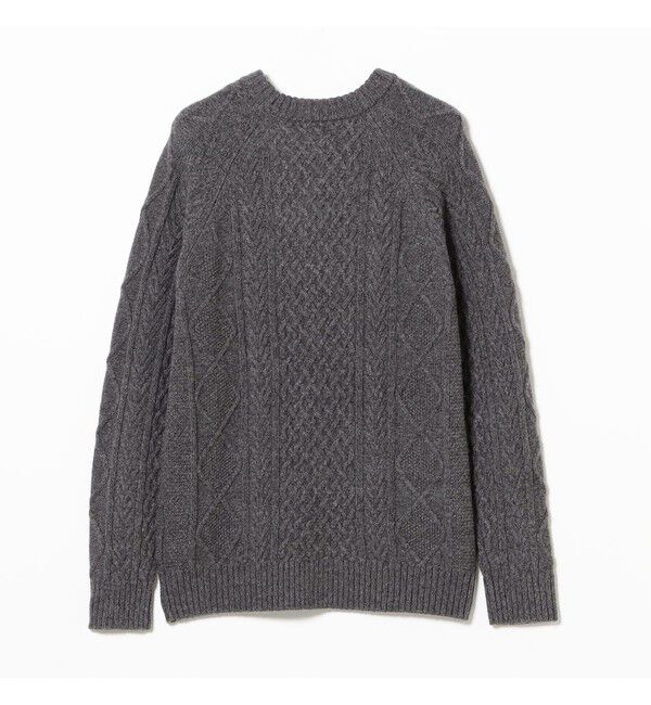 BEAMS「5ゲージ ラムウール クルーネック ケーブルニット」|ニット・セーター|