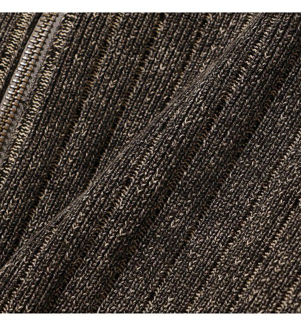 BEAMS「リラックスフィット フェード スタンド フルジップ ニット」|ニット・セーター|