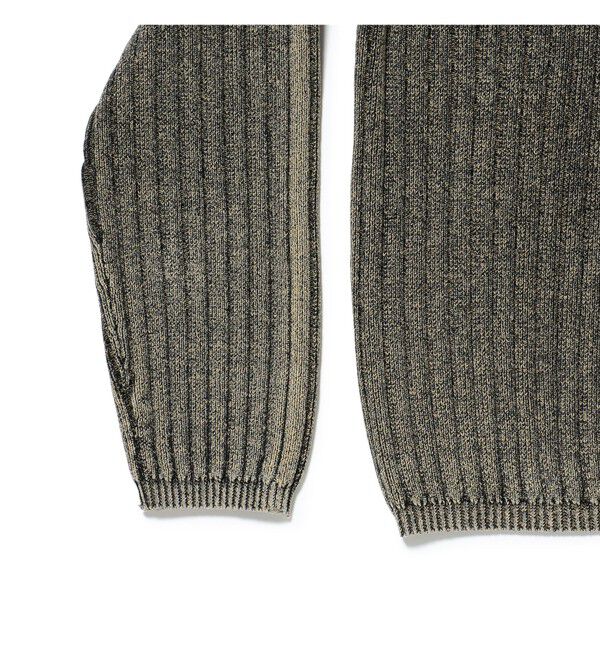 BEAMS「リラックスフィット フェード スタンド フルジップ ニット」|ニット・セーター|