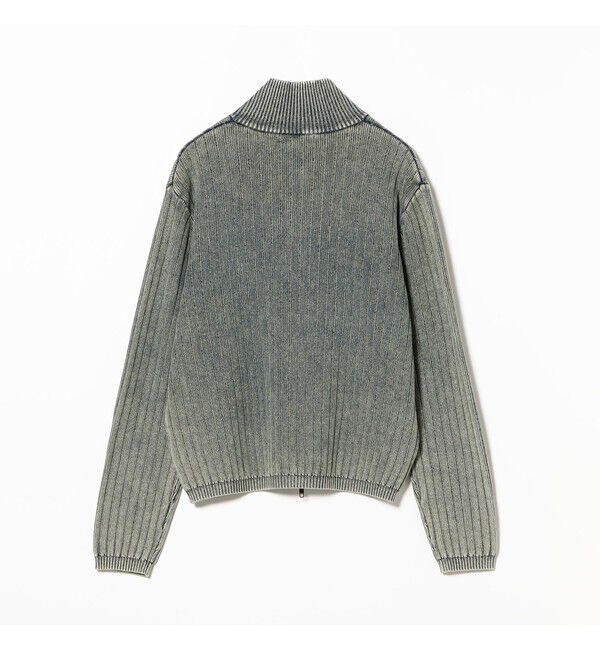 BEAMS「リラックスフィット フェード スタンド フルジップ ニット」|ニット・セーター|