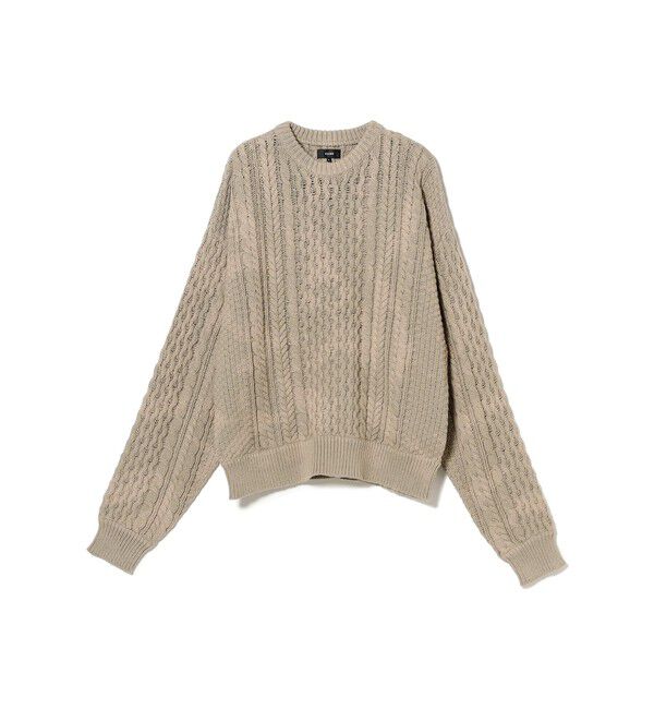 BEAMS「ワイドショートフィット アランニット」|ニット・セーター|