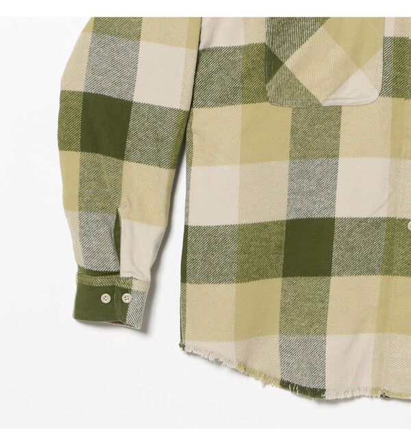 BEAMS「フード チェック ネルシャツ」|シャツ・ブラウス|