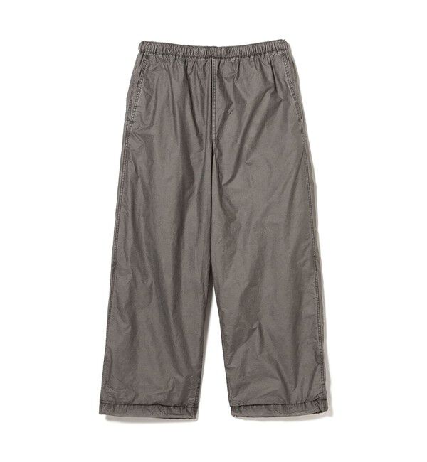 BEAMS「ワイドストレートフィット ナイロン イージーパンツ」|チノ|GREY