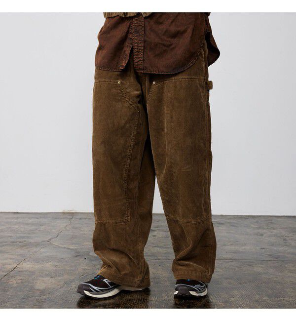 BEAMS「ダブル二ー コーデュロイ ワークパンツ」|チノ|BROWN