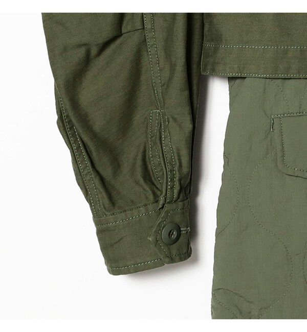 BEAMS「ワイドフィト バックサテン レイヤード M-65 ブルゾン」|ブルゾン・スタジャン|