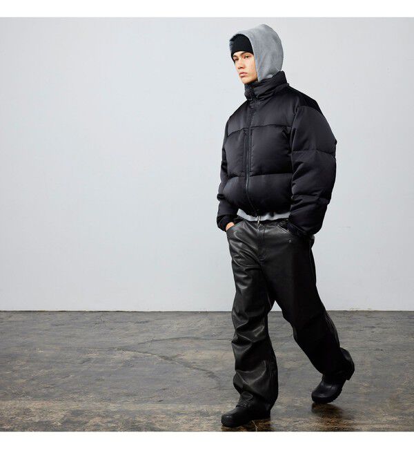 BEAMS「レザーライク ダウン ブルゾン」|ブルゾン・スタジャン|