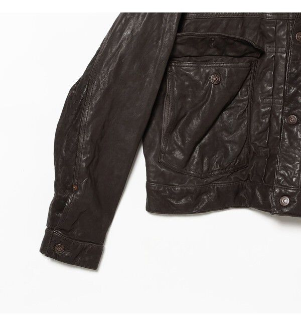 BEAMS「シープレザー ショート ジャケット」|ブルゾン・スタジャン|