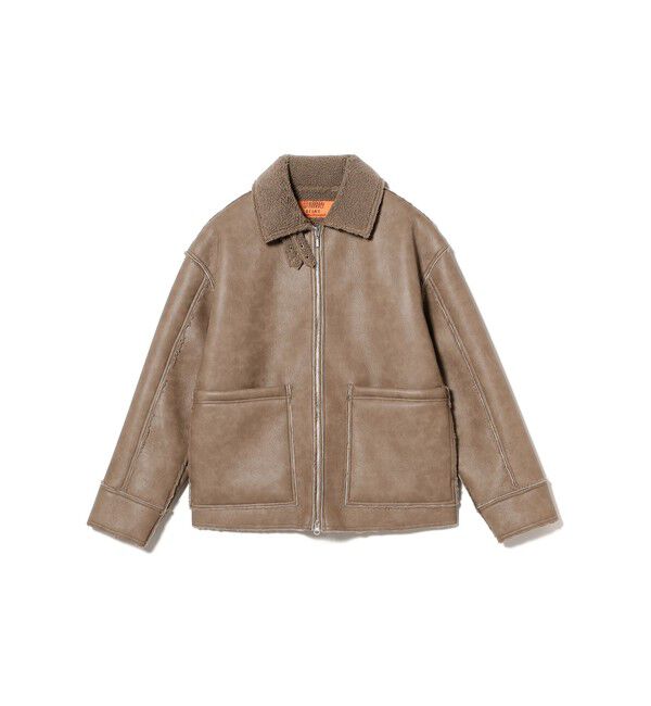 BEAMS「【別注】UNIVERSAL OVERALL / Synthetic leather Jacket」|ブルゾン・スタジャン|